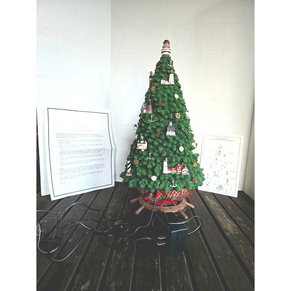 Vintage Danbury Mint Captain's Lighthouse  Christmas Tree 18" Lighted - Picture 1 of 12
